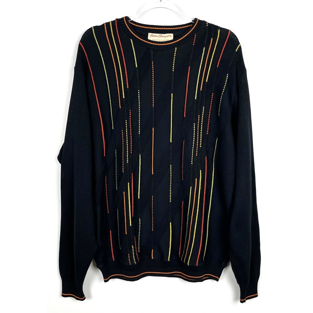 Vintage 90s Norm Thompson 3D Tundra Oversized Grandpa Sweater Coogi Style